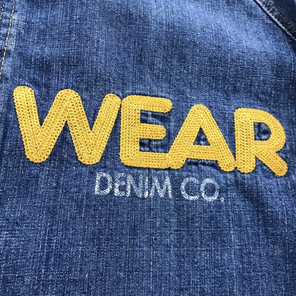 Vintage Rocawear Jacket Mens Extra Large Blue Denim Y2K Embroidered Rap Logo Zip - Picture 3 of 12